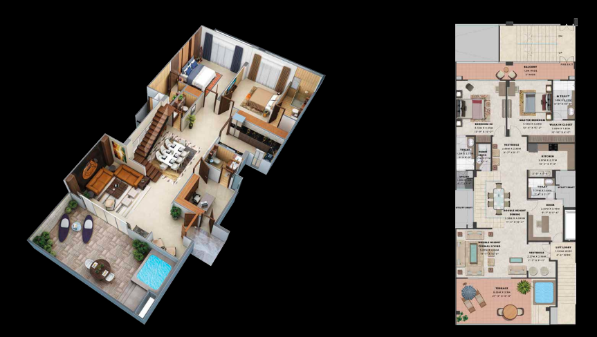 3 BHK Floor Plan